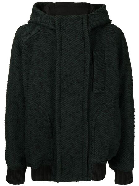  Songzio Hooded Textured Jacket - Green 