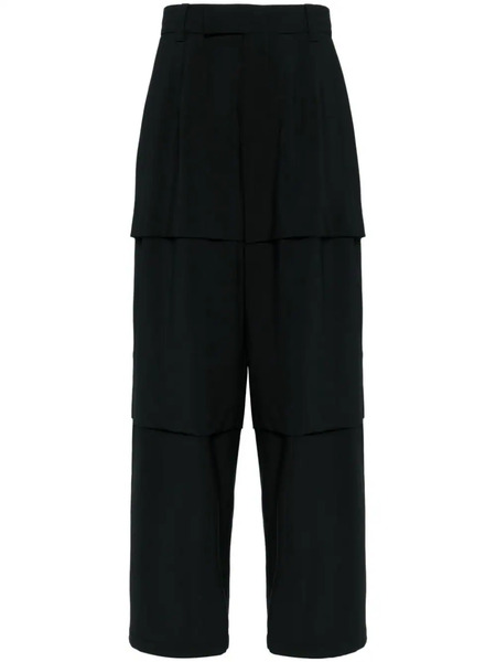  Songzio Wide-leg Wool Trousers - Black 