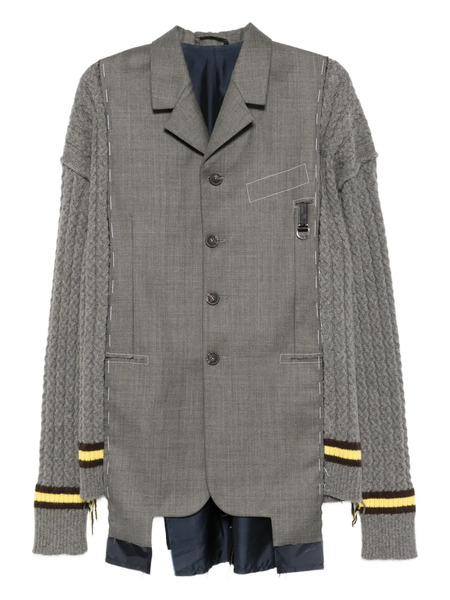  Sonia Carrasco Asymmetric-hem Jacket - Grey 