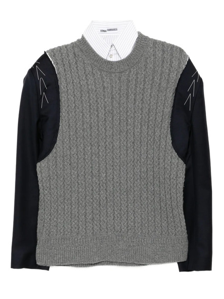  Sonia Carrasco Panelled Jumper - Grey 