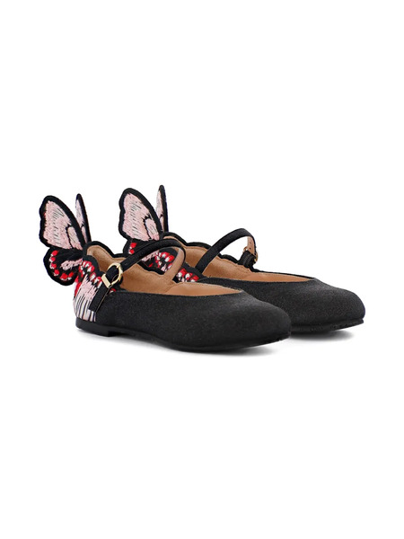  Sophia Webster Mini Chiara Ballet Flats - Black 