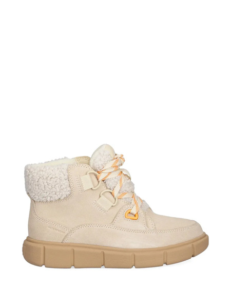  Sorel Explorer Iii Faux-fur-trim Lace-up Boots - Neutrals 