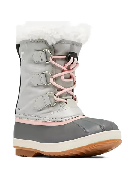  Sorel Kids Lace-up Toggle Snow Boots - Grey 