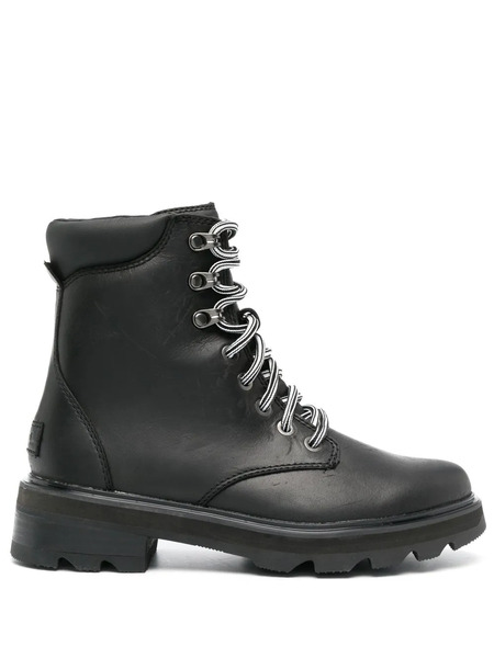  Sorel Lennox Leather Ankle Boots - Black 
