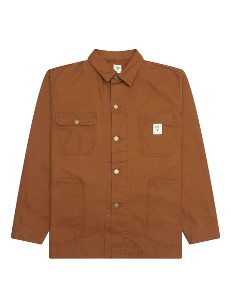  South2 West8 Button-detail Shirt Jacket - Brown 