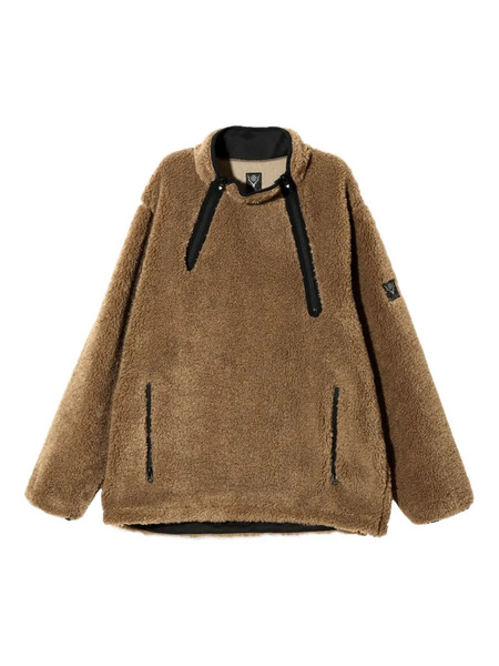  South2 West8 Double-zip Fleece Jacket - Brown 