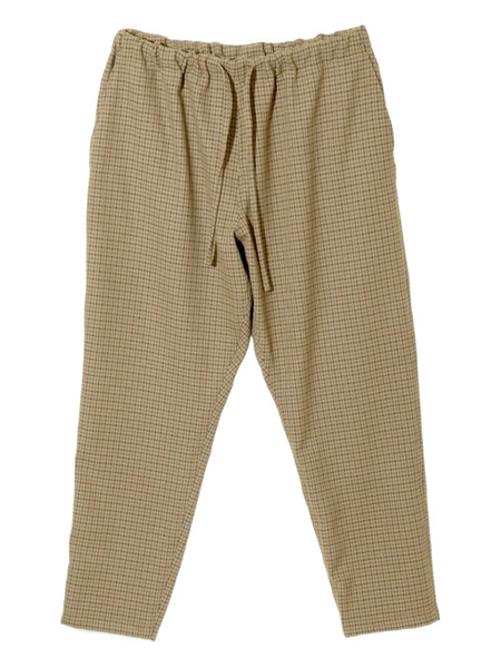  South2 West8 Drawstring Houndstooth Tapered Trousers - Neutrals 