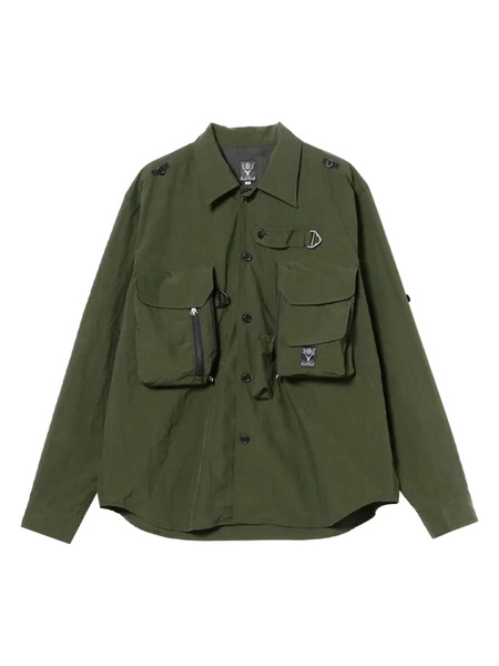  South2 West8 Logo-patch Shirt - Green 