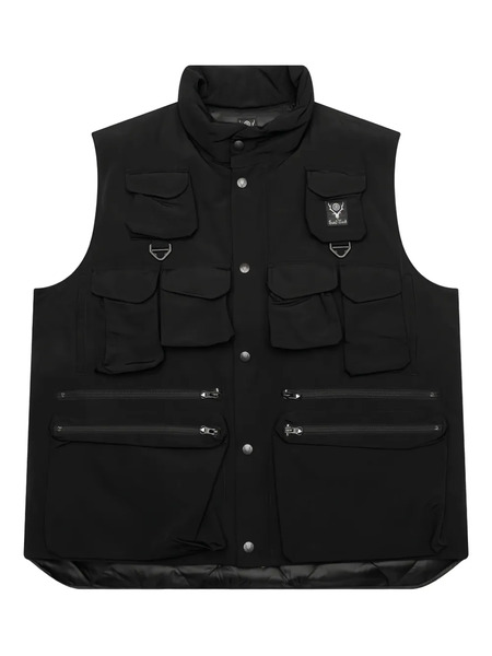  South2 West8 Multi-pocket Zip-up Gilet - Black 