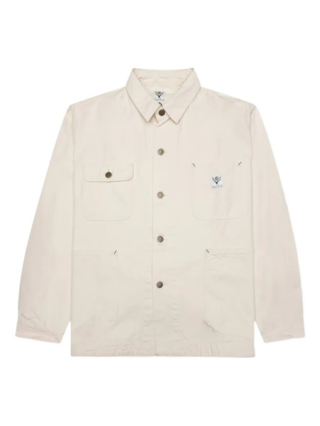  South2 West8 Patch-pocket Shirt Jacket - Neutrals 
