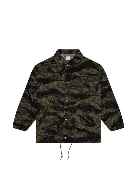  South2 West8 Skull Quilting Camo-print Jacket - Green 