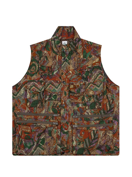  South2 West8 Zipped Multi-pocket Padding Vest - Green 
