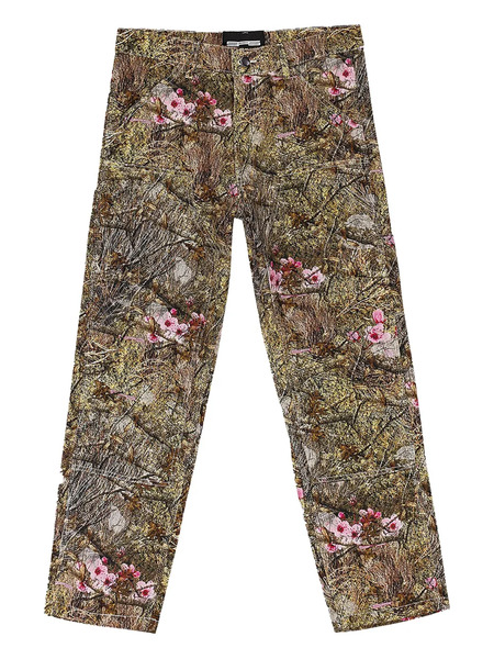  Sp5der Floral Camouflage Jeans - Green 
