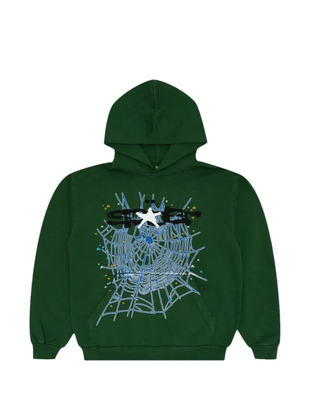  Sp5der Hooded Sweatshirt - Green 