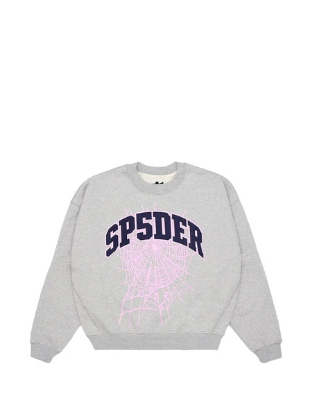  Sp5der Logo-appliqué Sweatshirt - Grey 
