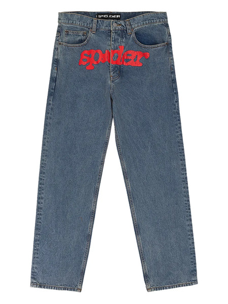  Sp5der Logo-print Jeans - Blue 