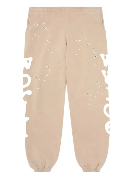  Sp5der Logo-print Sweatpants - Neutrals 