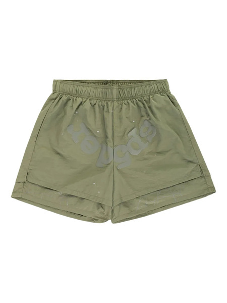  Sp5der Og Web Double-layer Shorts - Green 