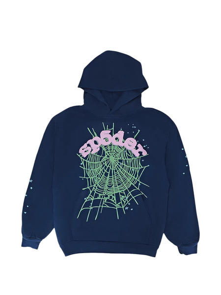  Sp5der Og Web Hoodie - Blue 
