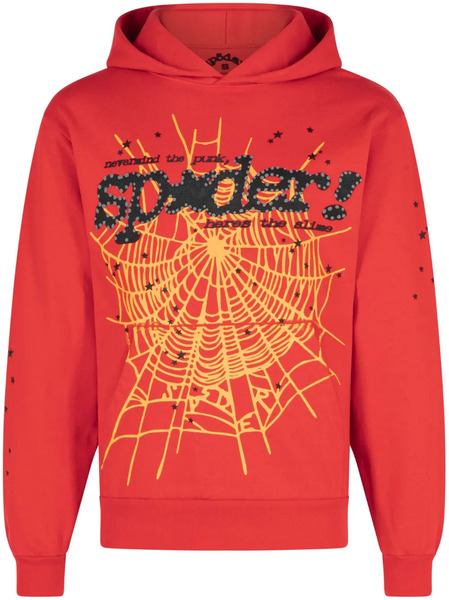  Sp5der P*nk V2 red Hoodie 