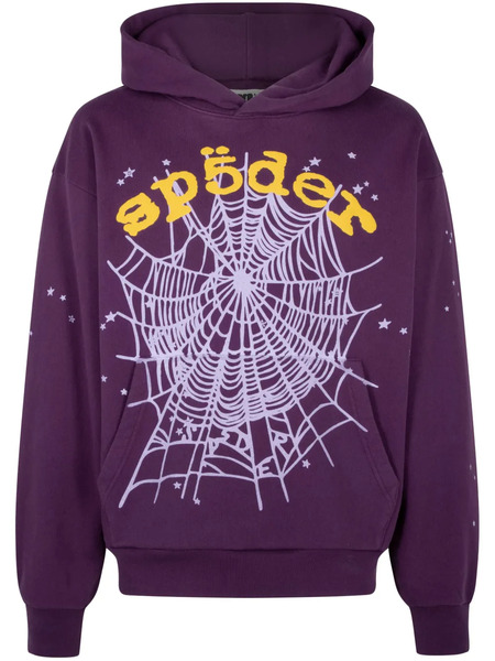  Sp5der Star Og Web V2 Hoodie - Purple 