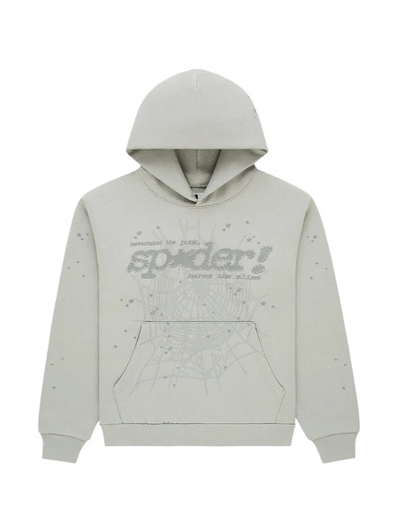  Sp5der Tonal Punk V2 Hoodie - Grey 