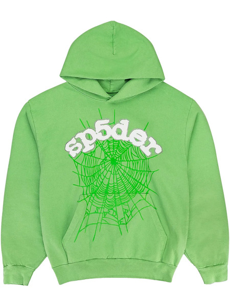  Sp5der Web green Hoodie 