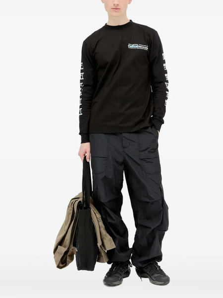  Space Available Long-sleeve Graphic-print T-shirt - Black 