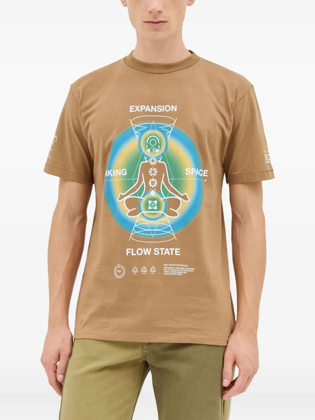  Space Available Making Space Graphic-print Crew-neck T-shirt - Brown 