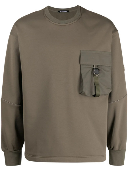  Spoonyard Cargo-pocket Jersey Sweatshirt - Green 