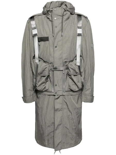  Spoonyard Detachable-panel Hooded Jacket - Grey 