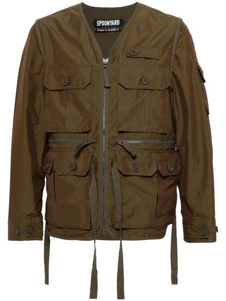  Spoonyard Detachable-sleeve Jacket - Green 