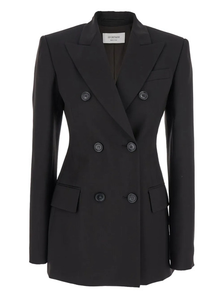  Sportmax Adamo Double-breasted Tailored Blazer - Brown 