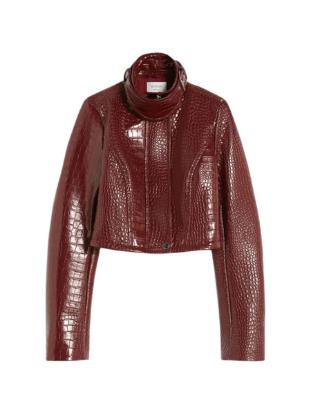  Sportmax Alligator-print Collar Jacket - Red 