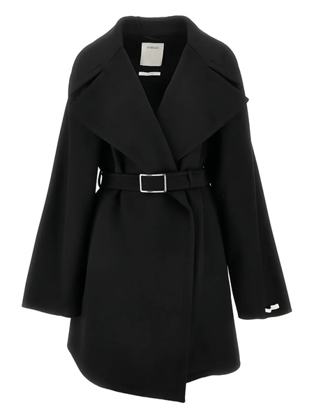  Sportmax Belted Coat - Black 