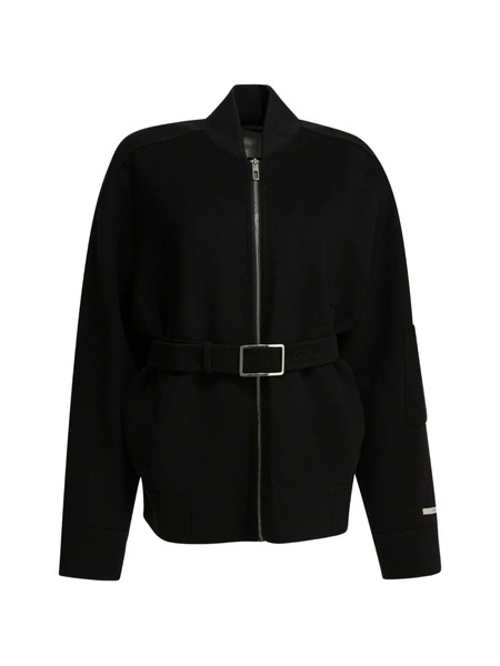  Sportmax Belted Zip-up Jacket - Black 