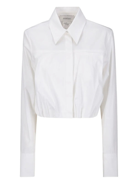  Sportmax Button-cuff Cropped Shirt - White 