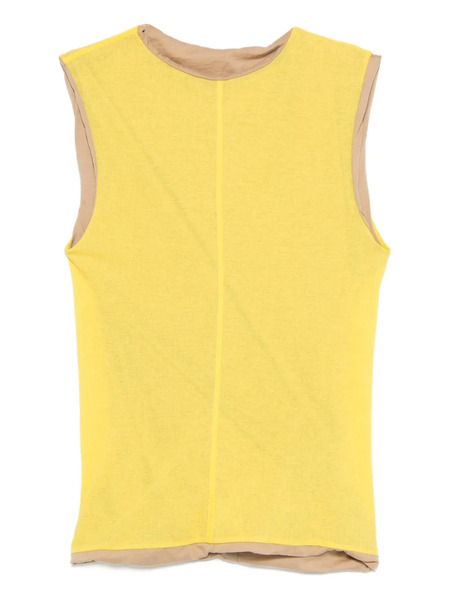  Sportmax Contrast Trim Top - Yellow 
