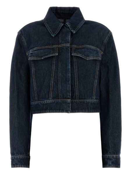  Sportmax Cropped Denim Jacket - Blue 