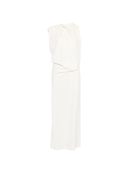  Sportmax Draped Midi Dress - Neutrals 
