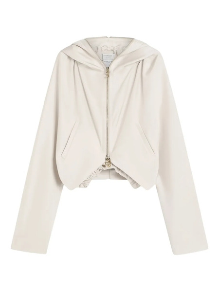  Sportmax Hooded Zip-front Jacket - Neutrals 