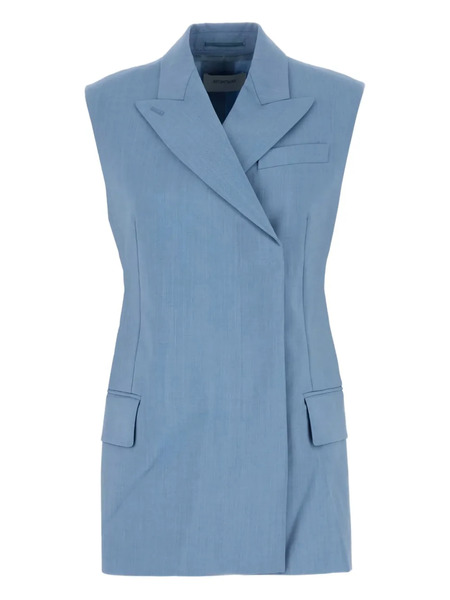  Sportmax Ilex Sleeveless Tailored Vest - Blue 