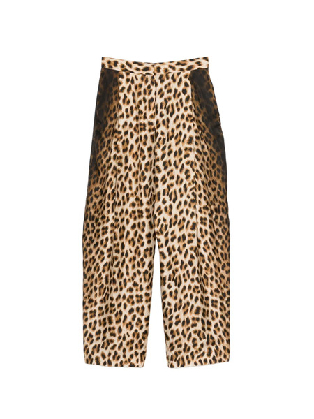  Sportmax Leopard Trousers - Neutrals 