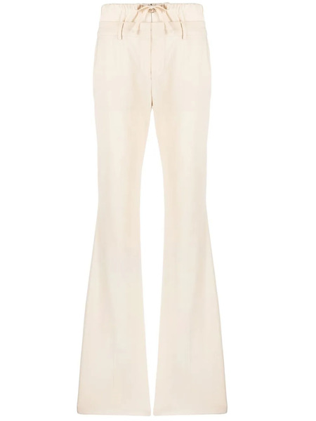  Sportmax Lungo High-waisted Drawstring Pants - Neutrals 