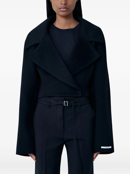  Sportmax Notched-lapel Cropped Jacket - Black 