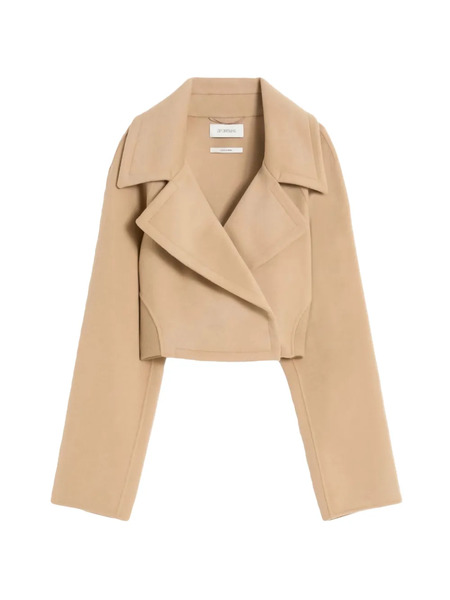  Sportmax Oversized-lapel Cropped Jacket - Neutrals 