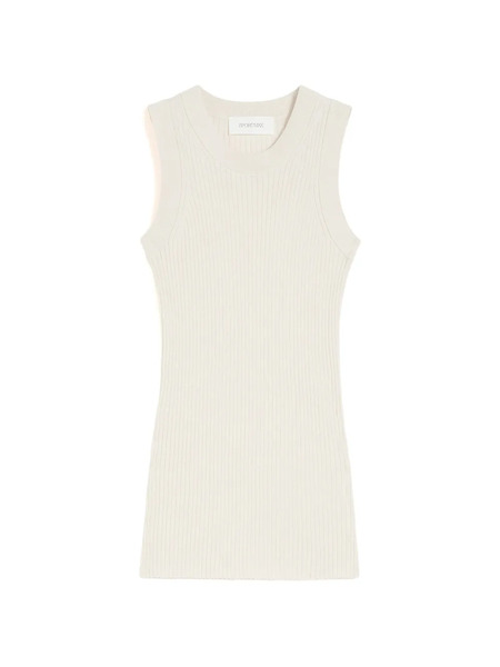  Sportmax Ribbed Tank Top - Neutrals 