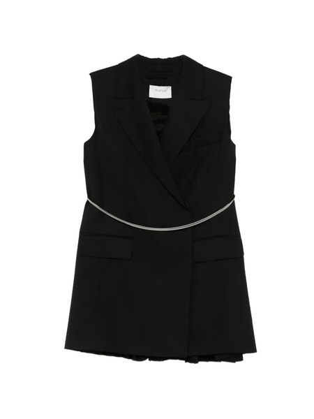  Sportmax Silver-tone Belt Gilet - Black 