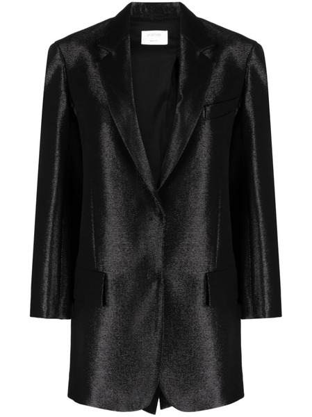  Sportmax Single-breasted Metallic-finish Blazer - Black 