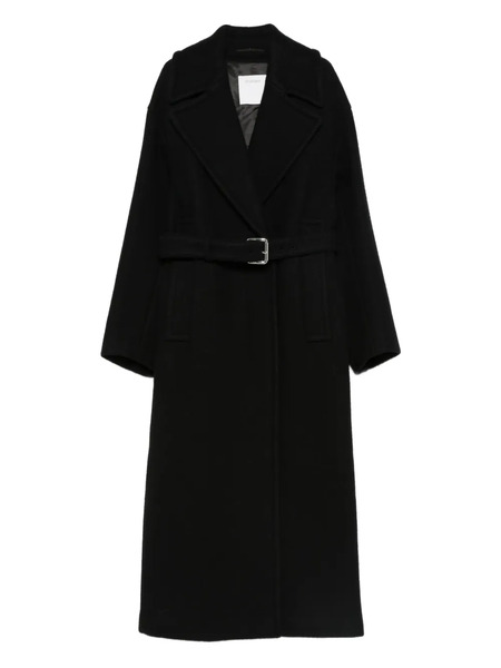  Sportmax Virgin-wool Belted Coat - Black 